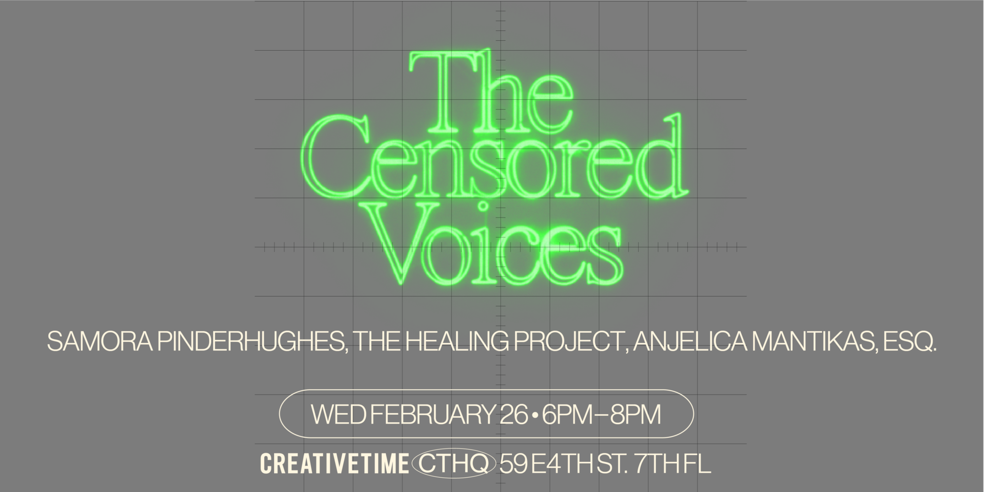 Poster for CTHQ censored voices project