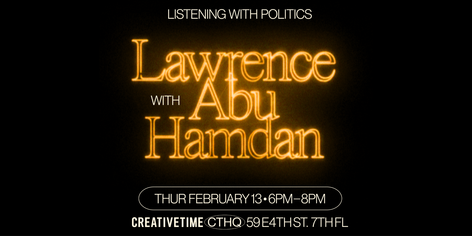 Listening with Politics event poster